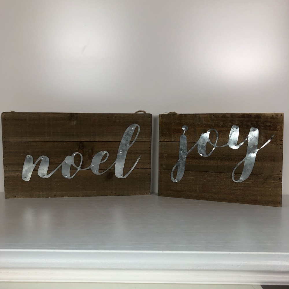 NWT Rustic Wooden Christmas Decorations